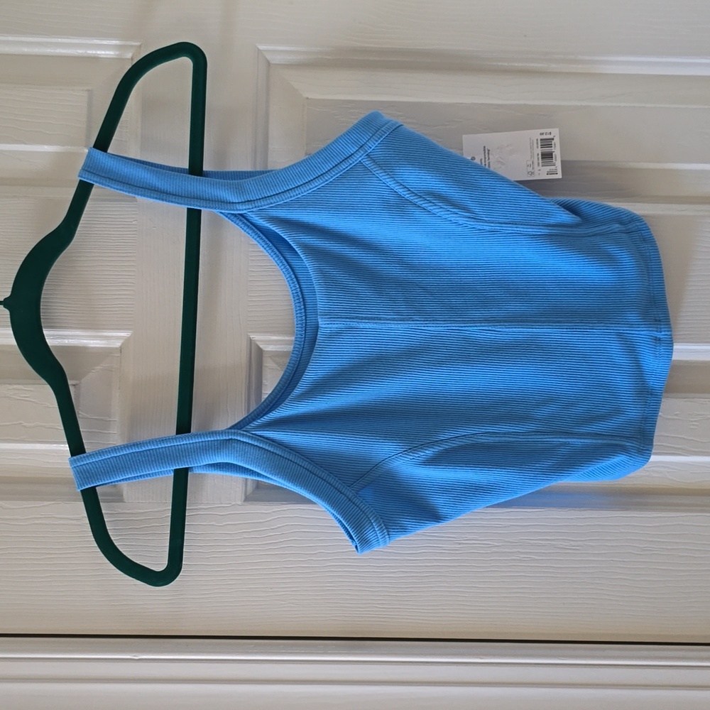 SO BRAND WOMENS JUNIOR SIZE BLUE RIBBED TANK TOP SIZE LARGE